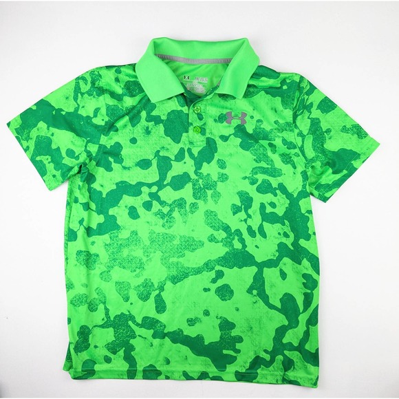 Under Armour Green Splotch Polo Shirt - Picture 1 of 4